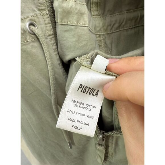 Pistola Jordan Short Sleeve Military Zip Front Jumpsuit Pistachio Size XL - Picture 10 of 13